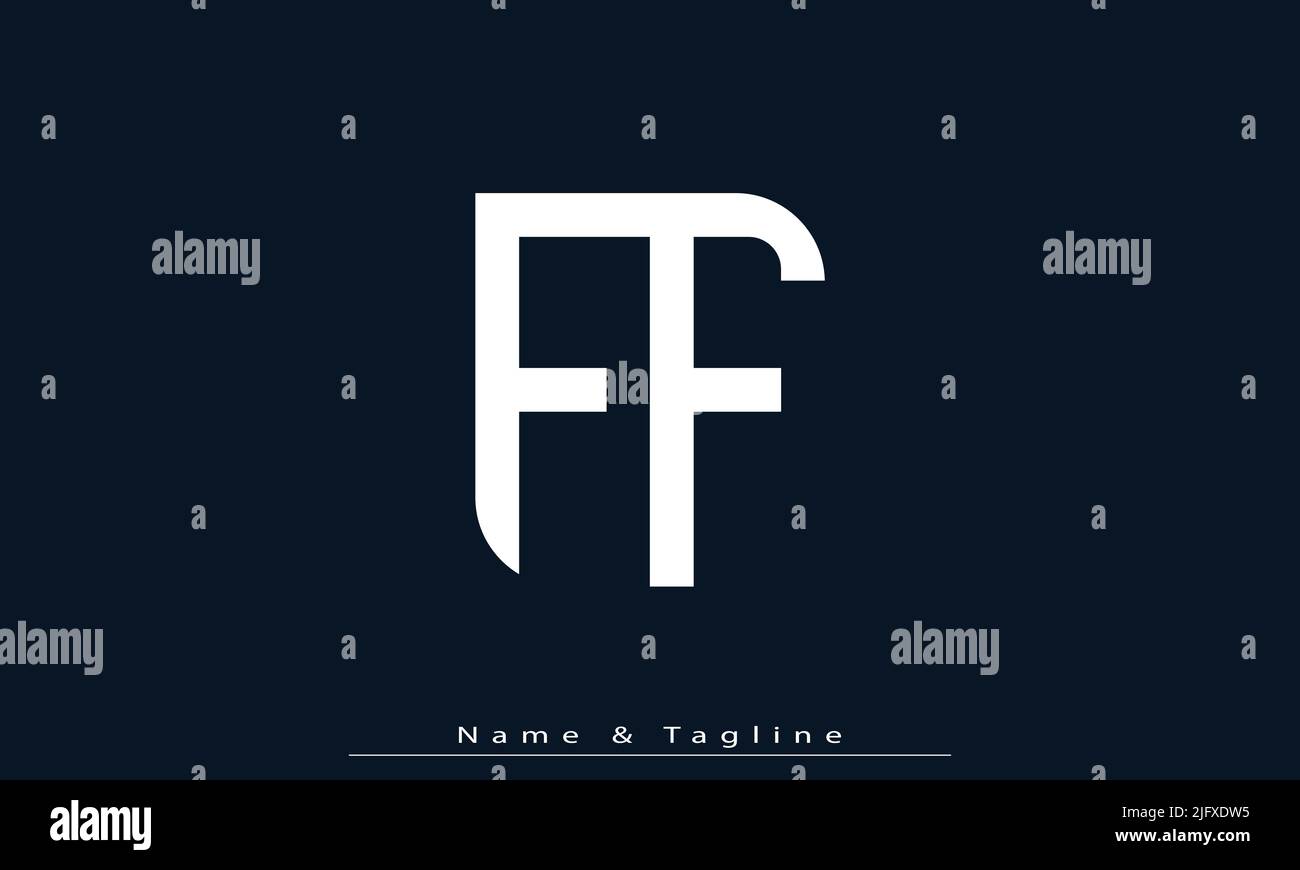 Alphabet letters Initials Monogram logo FF Stock Vector