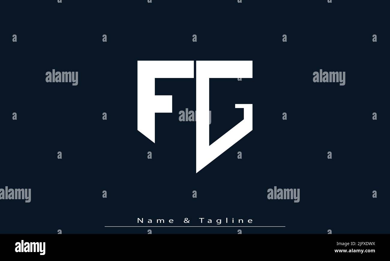 Alphabet letters Initials Monogram logo FG , GF Stock Vector