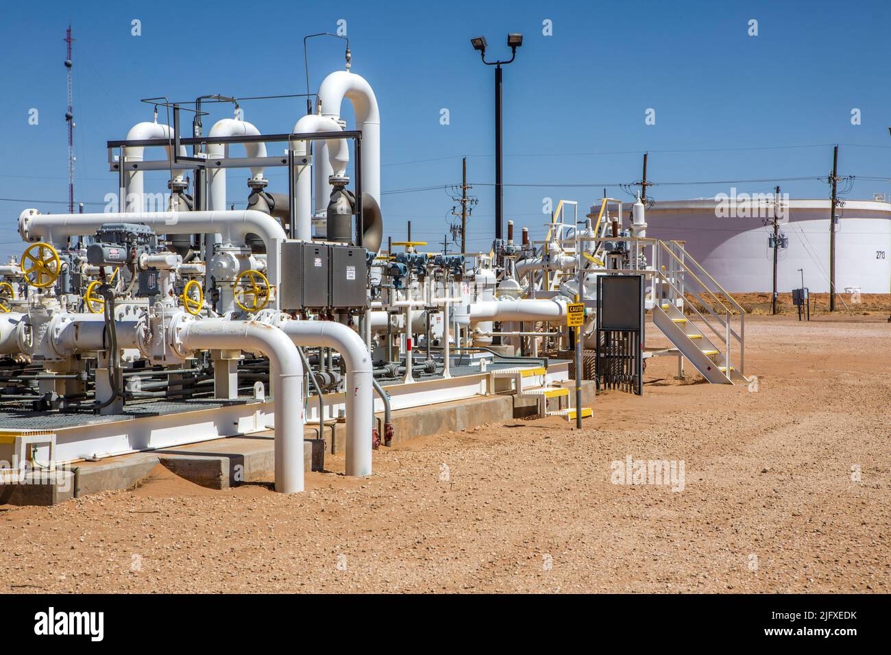 Oil Tank Farm in West Texas Stock Photo Alamy