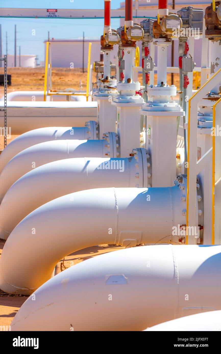 Oil Tank Farm in West Texas Stock Photo Alamy