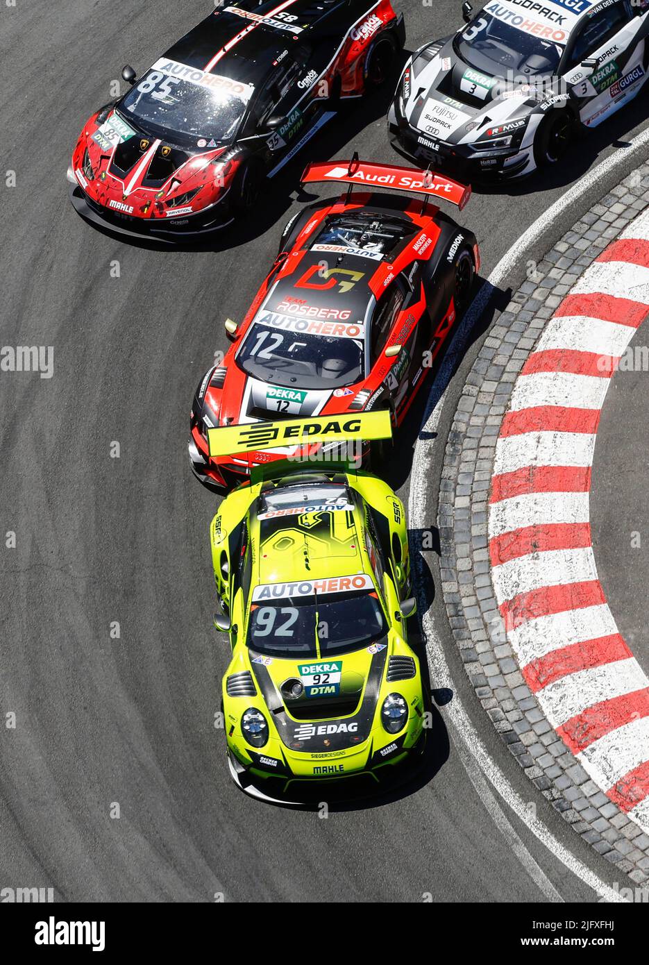 Nuremberg, Deutschland. 03rd July, 2022. Nurnberg: DTM Norisring 2022 on July, 3, 2022, (Photo by Hoch Zwei) Porsche 911 GT3 R, SSR Performance (#92). Laurens Vanthoor (B) Credit: dpa/Alamy Live News Stock Photo