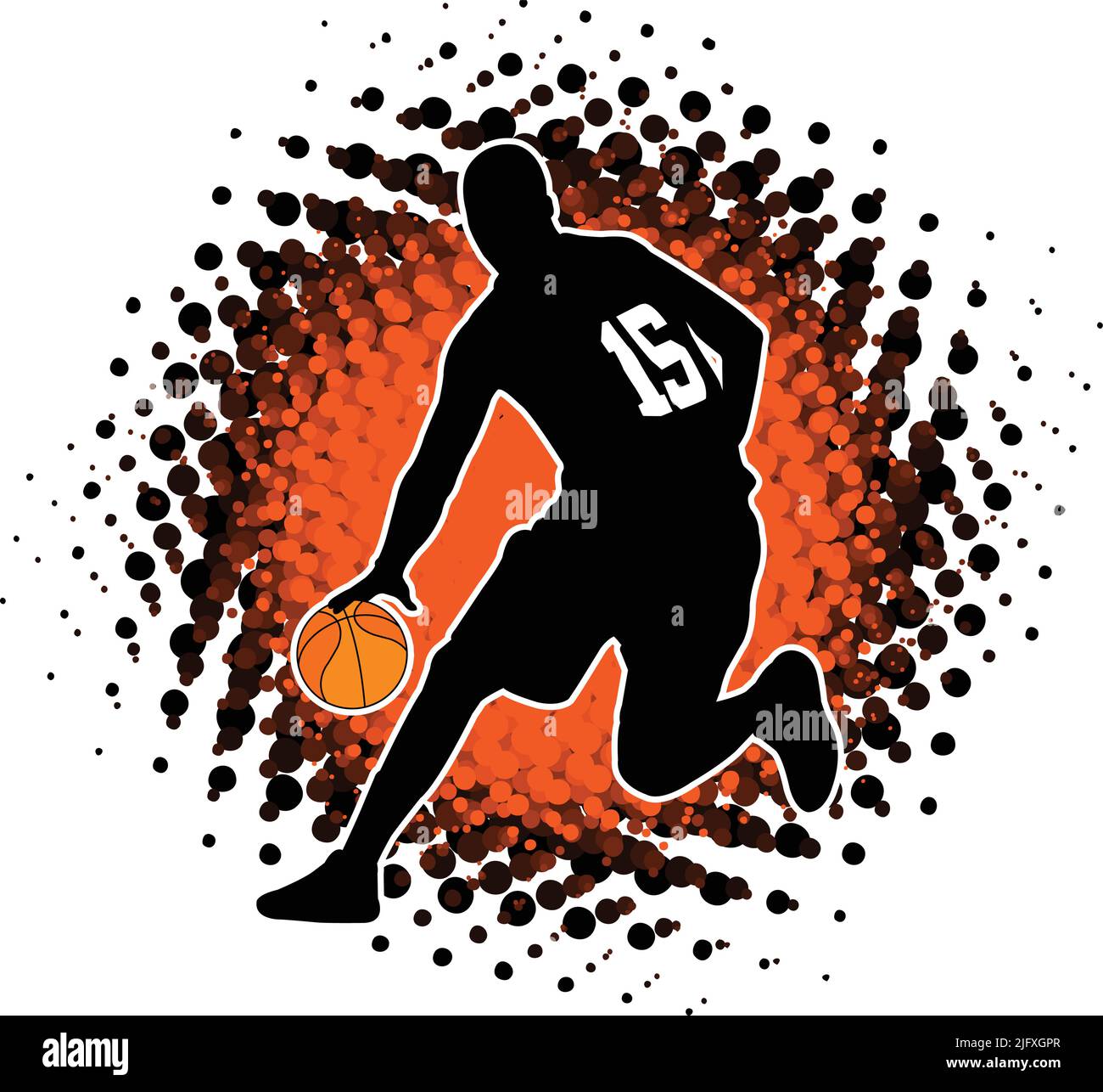 Basketball silhouette vector vectors hi-res stock photography and images -  Alamy