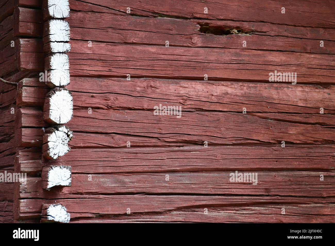 Old log building in Uukuniemi in Eastern Finland in June 2022 Stock Photo