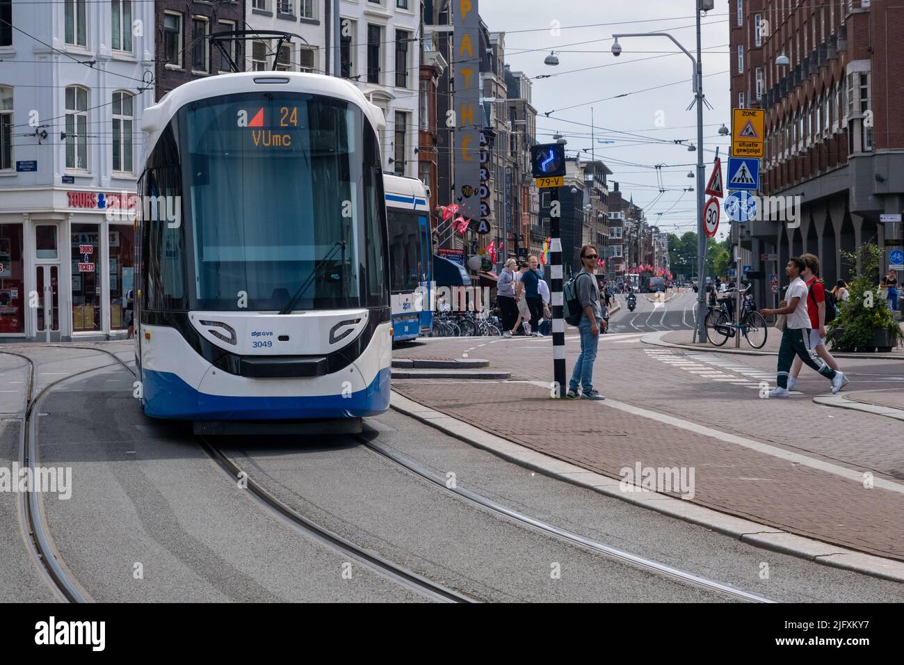 Tram amsterdam holland transport hires stock