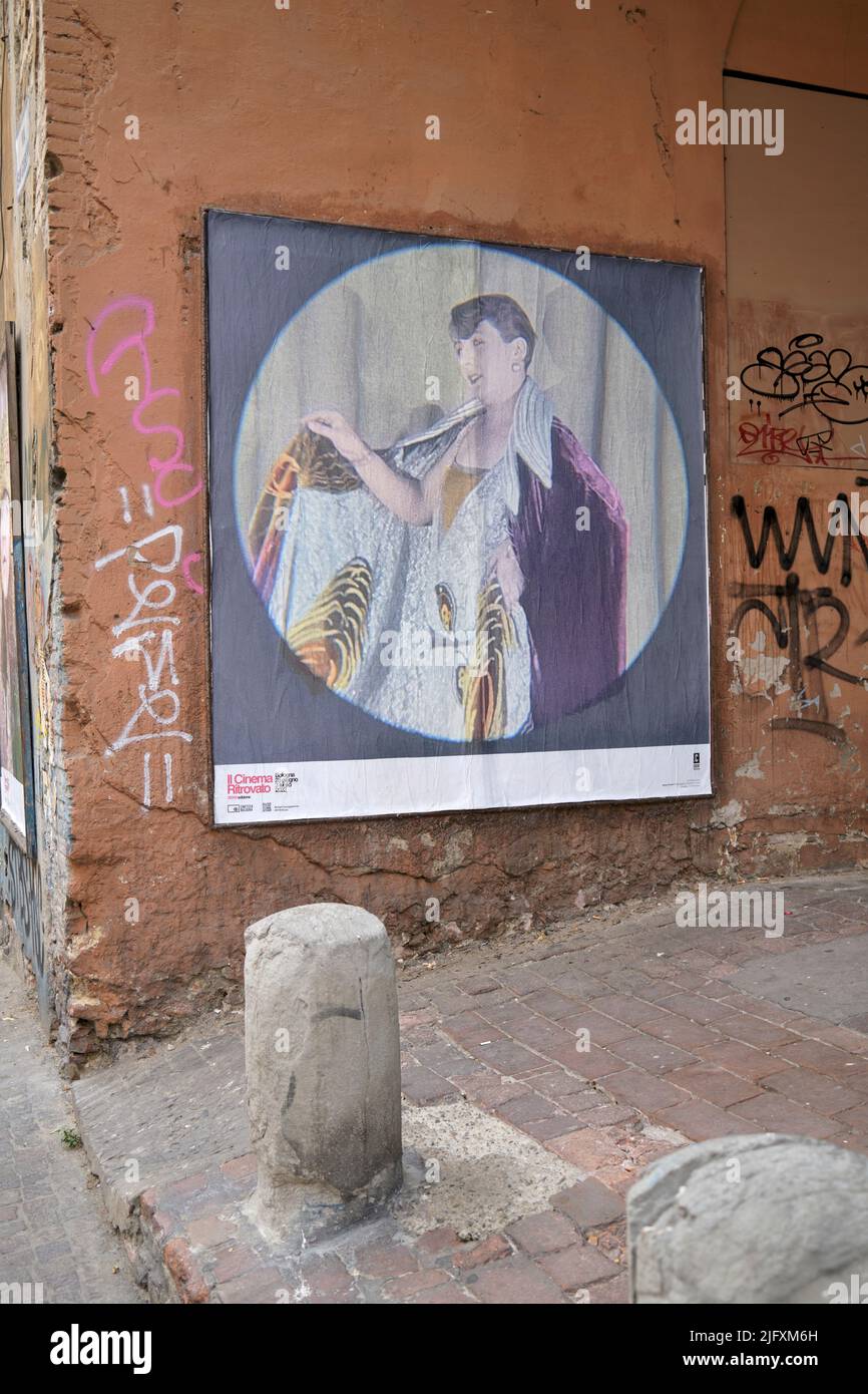 Posters for Il Ritrovato Retro Film Festival Bologna Italy Stock Photo