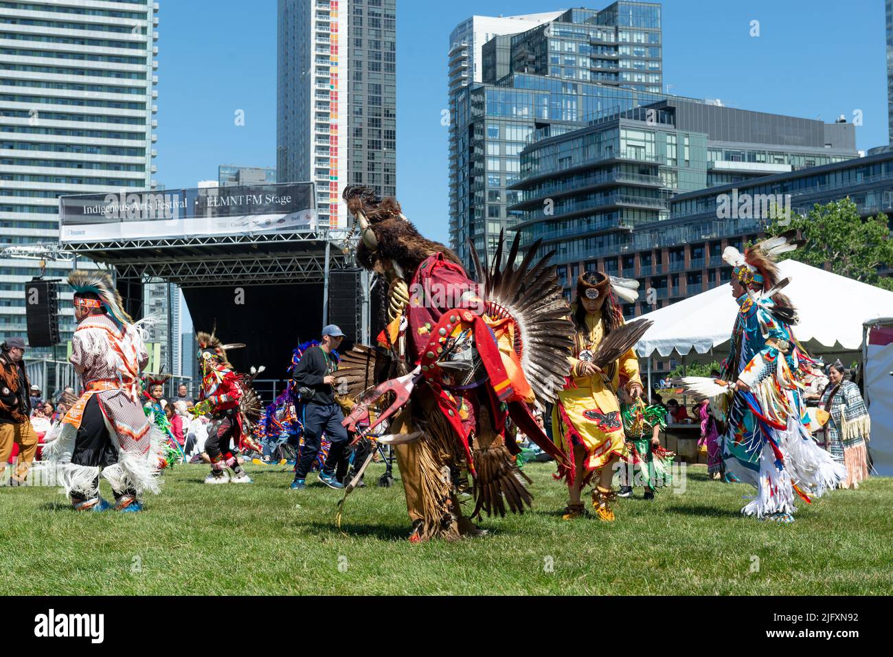 Toronto, ON, Canada - June 18, 2022: Dancer during the National
