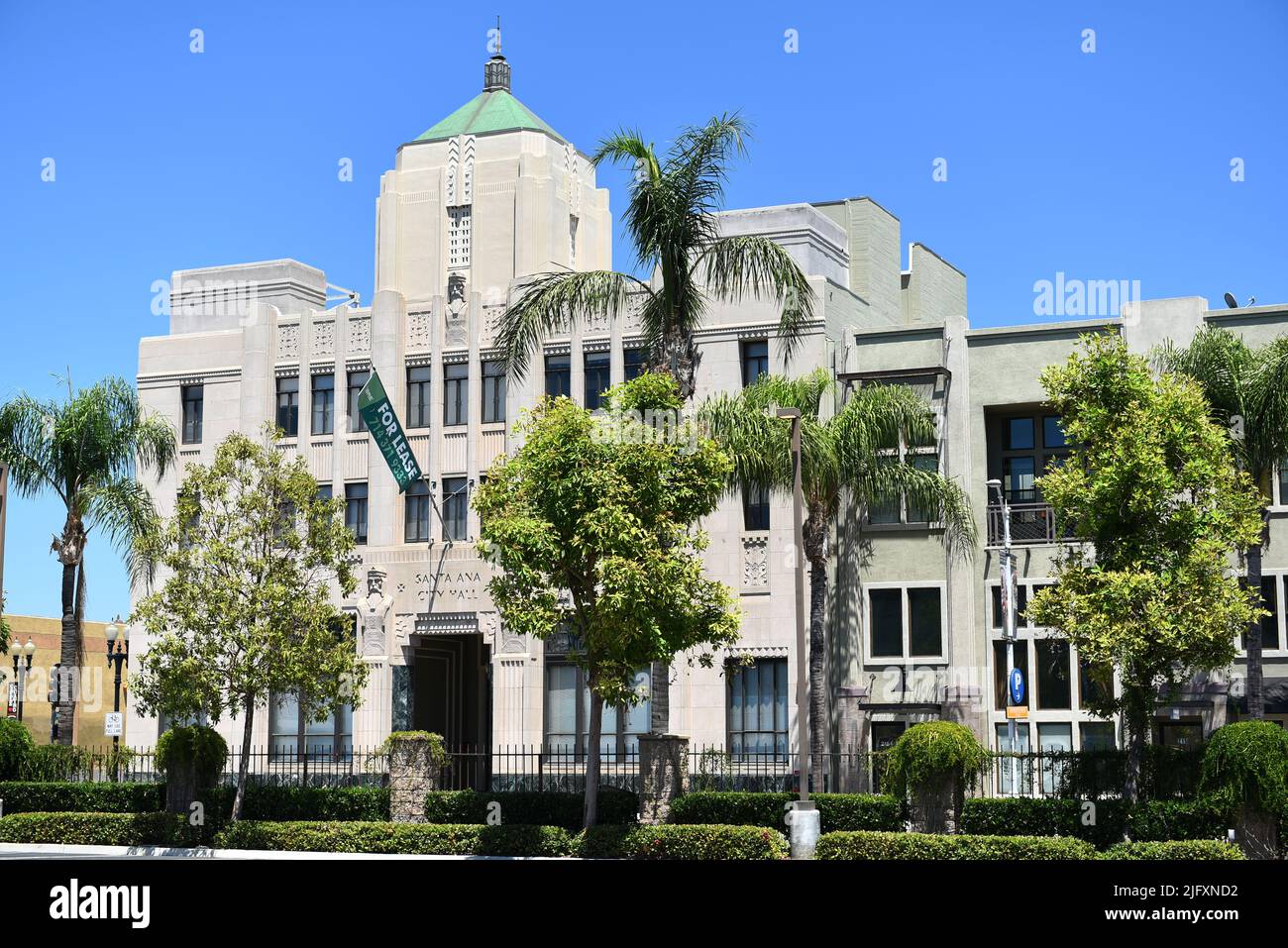 SANTA ANA, CALIFORNIA 4 JUL 2022 Santa Ana City Hall. The old Santa