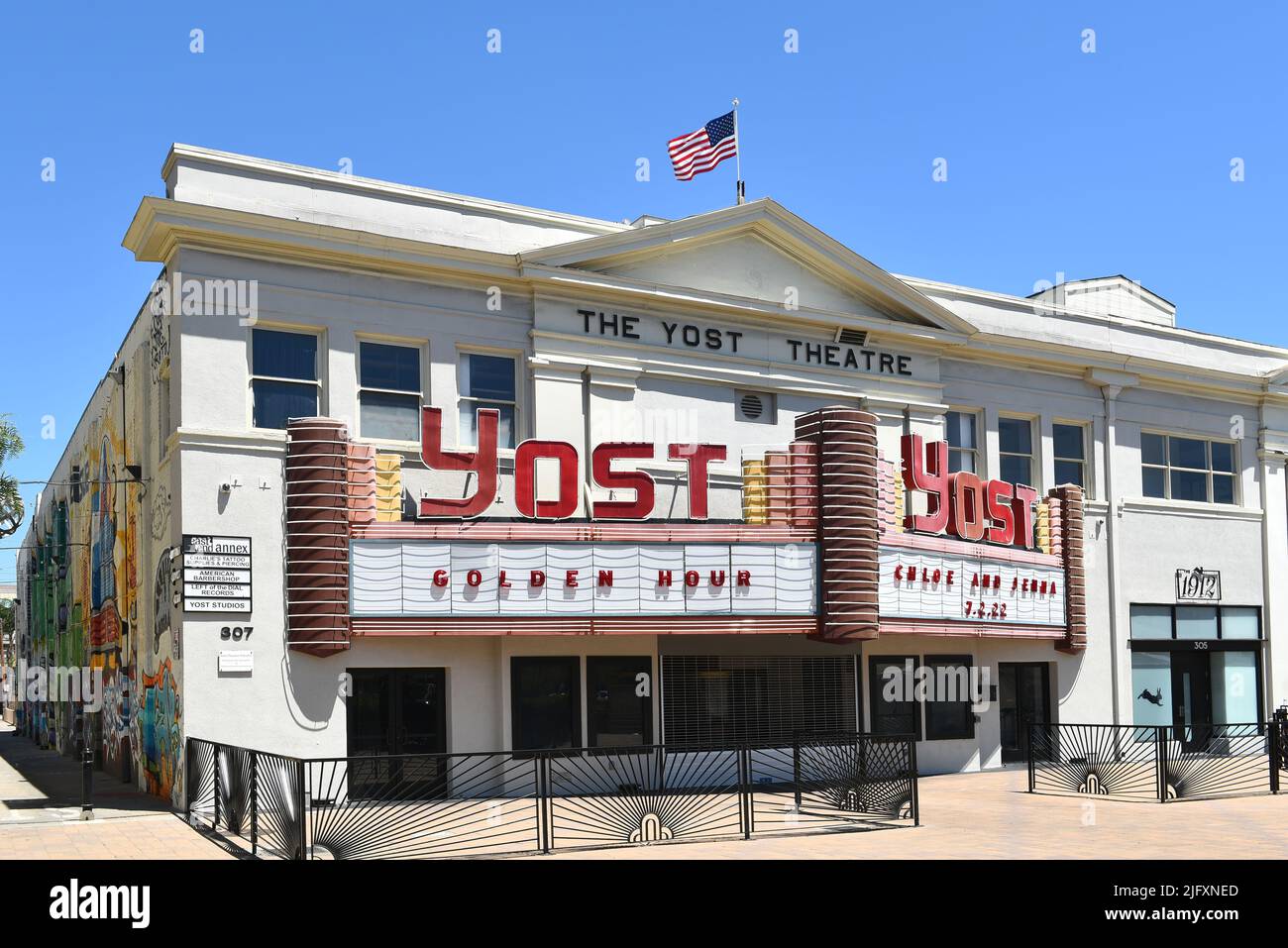SANTA ANA, CALIFORNIA 4 JUL 2022 The historic Yost Theatre, the