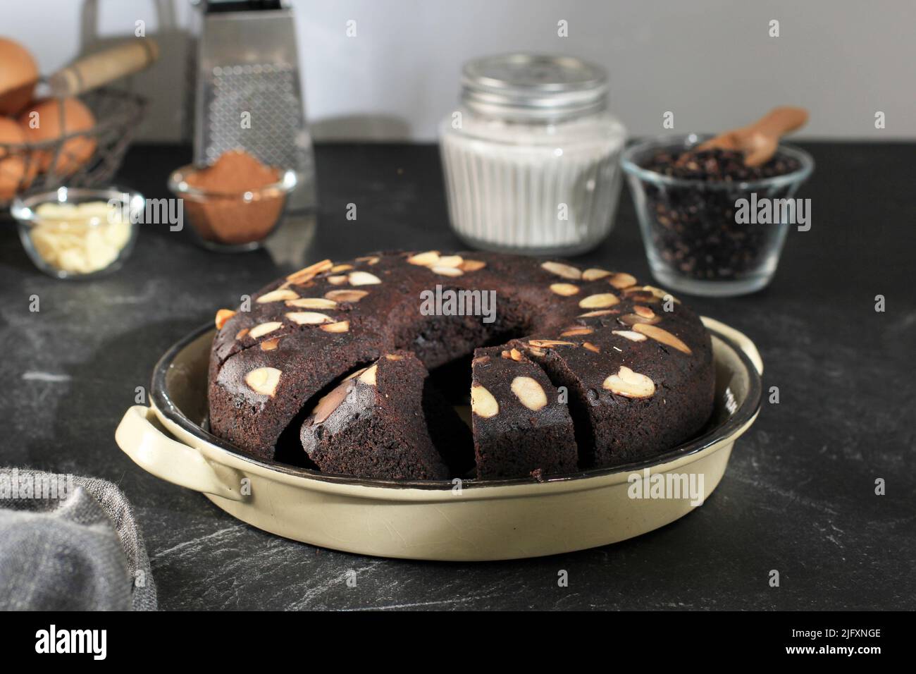 Chocolate Brownies Black Sticky Rice Flour or Brownies Ketan Hitam