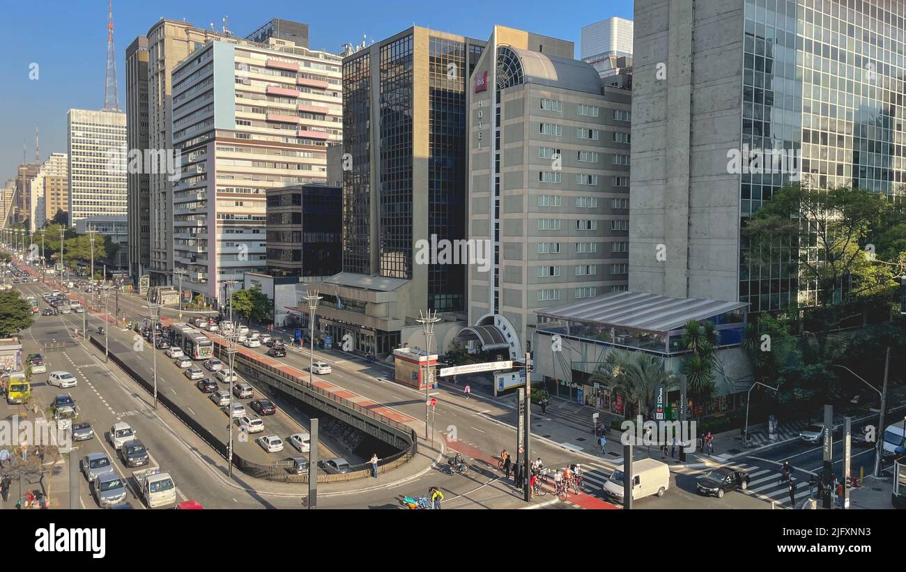 Paulista Avenue, Sao Paulo Brasil 1 Juli 2022 Stock Photo
