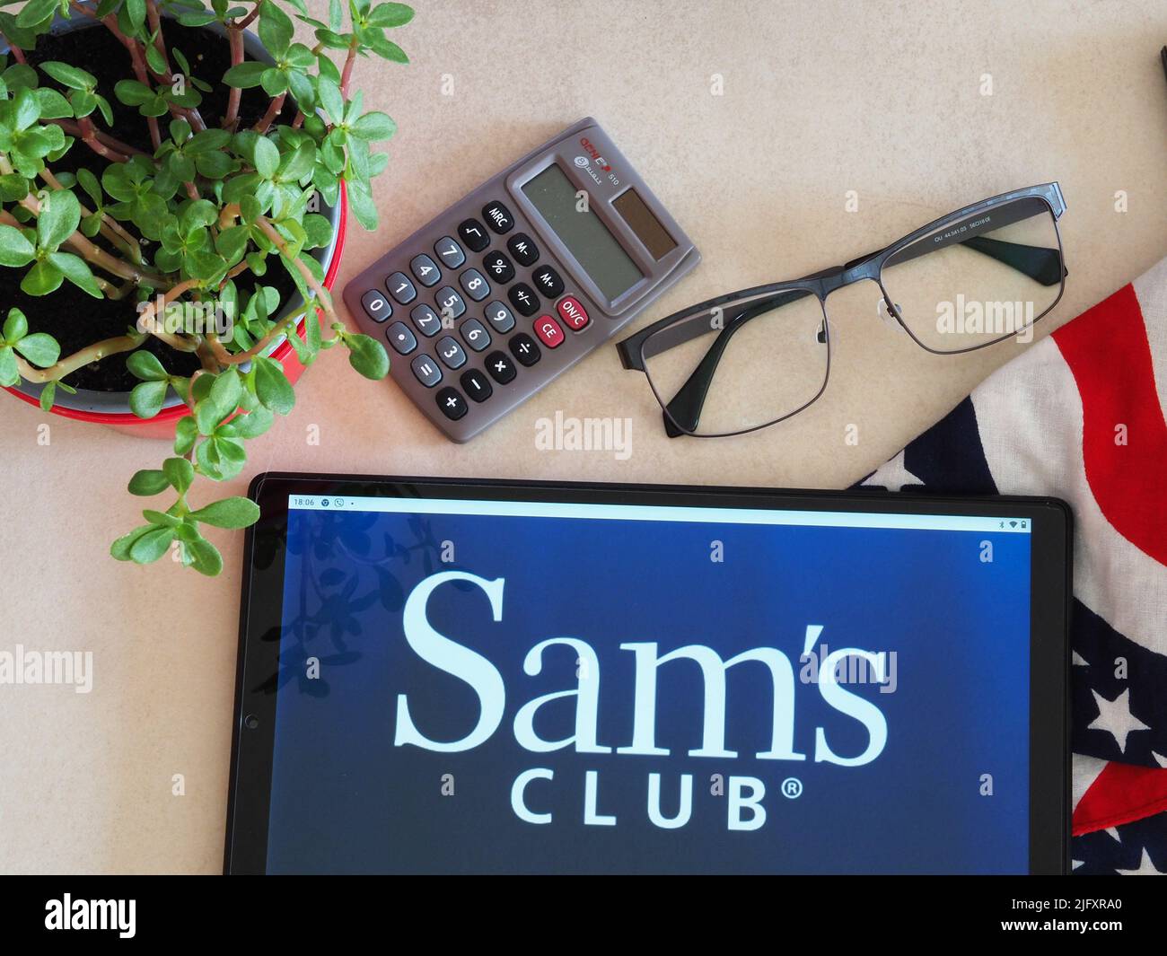 Germany. 05th July, 2022. In this photo illustration, Sam's Club logo seen displayed on a tablet. Credit: SOPA Images Limited/Alamy Live News Stock Photo