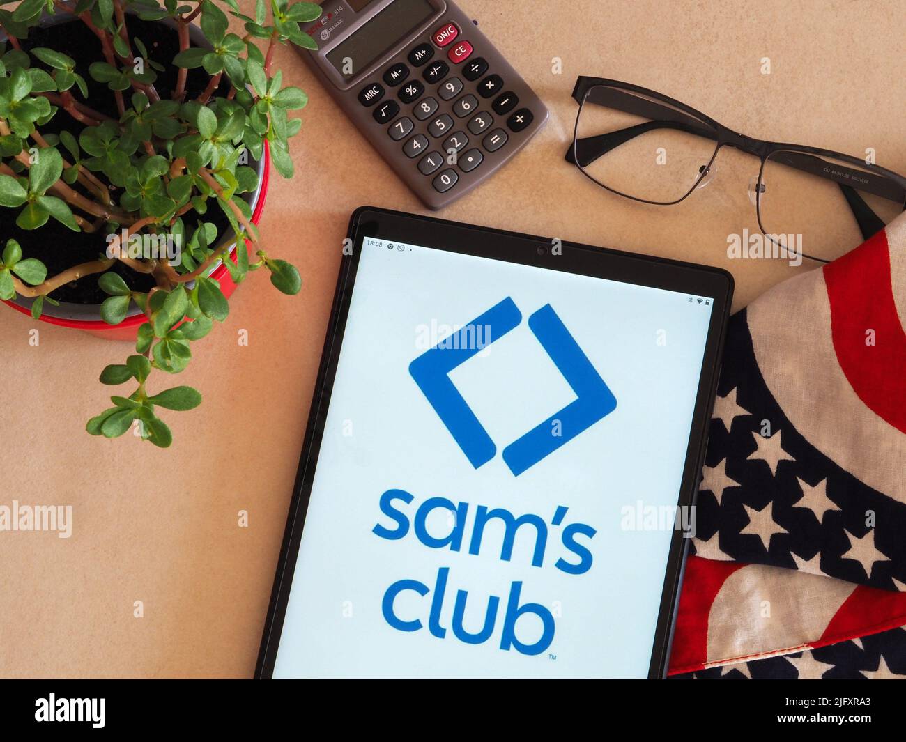 Germany. 05th July, 2022. In this photo illustration, Sam's Club logo seen displayed on a tablet. Credit: SOPA Images Limited/Alamy Live News Stock Photo