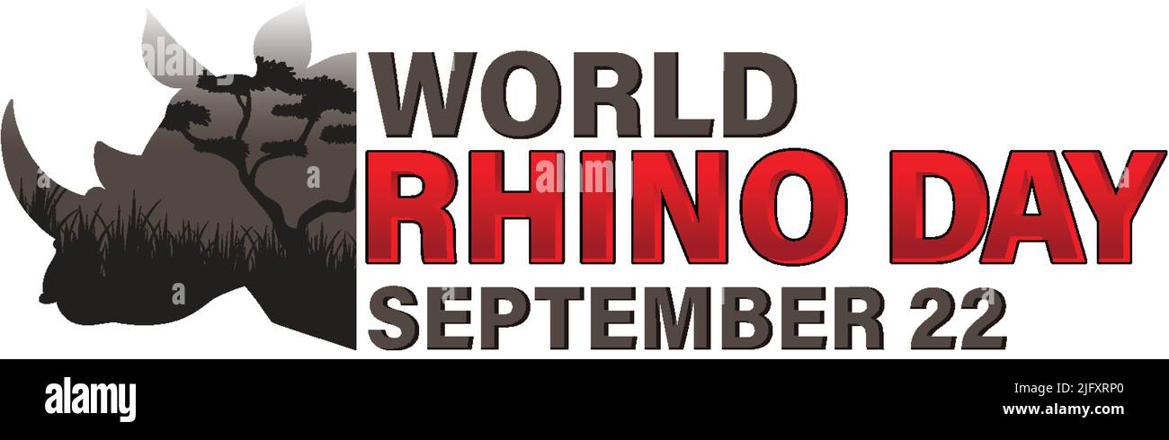 World Rhino Day Banner Design illustration Stock Vector Image & Art - Alamy