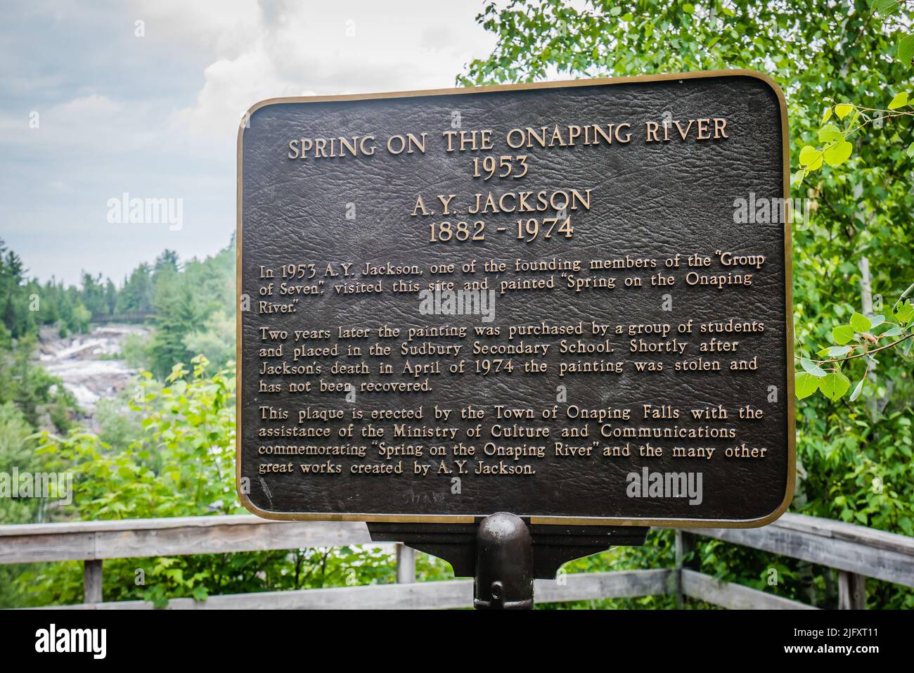 View of Onaping water falls from A Y Jackson Lookout, near Sudbury