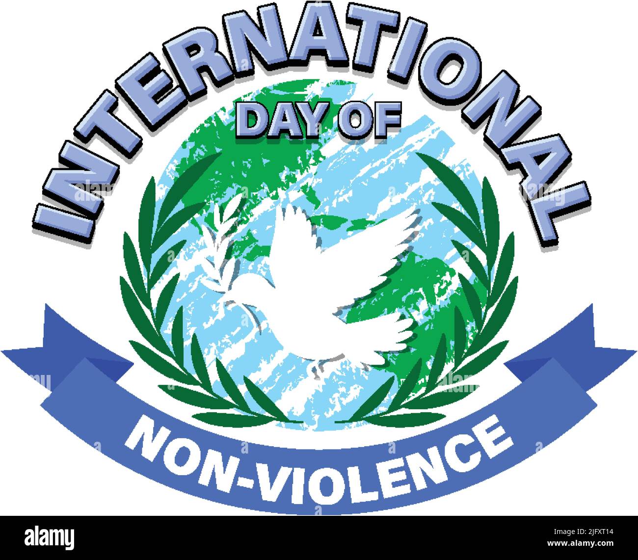International Day of NonViolence Poster Design illustration Stock