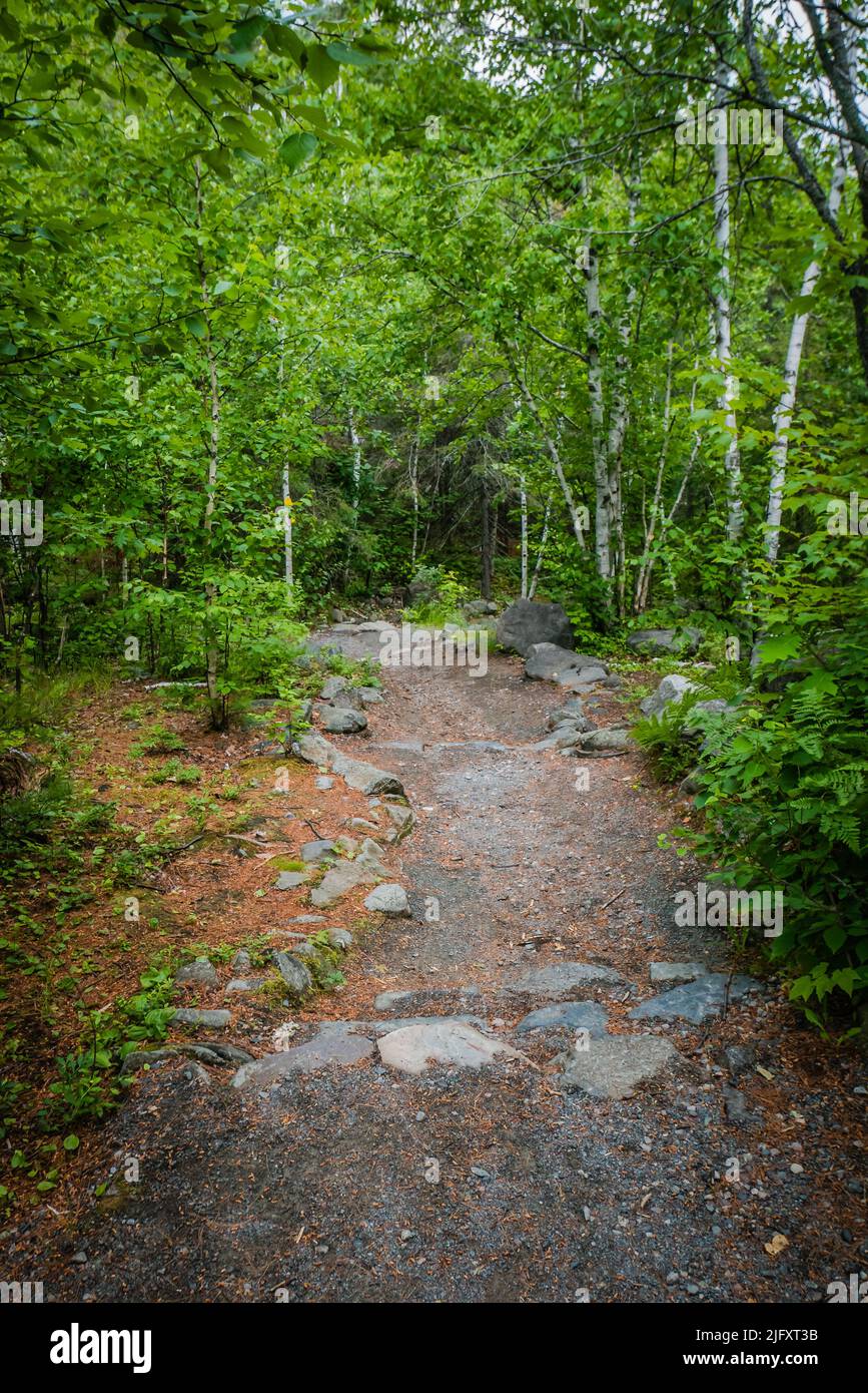 Onaping falls hiking trail, Ontario, Canada Stock Photo - Alamy