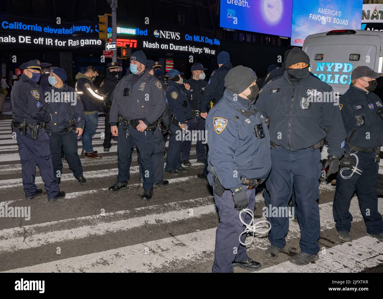 NEW YORK, N.Y. January 17, 2022 New York City police officers are