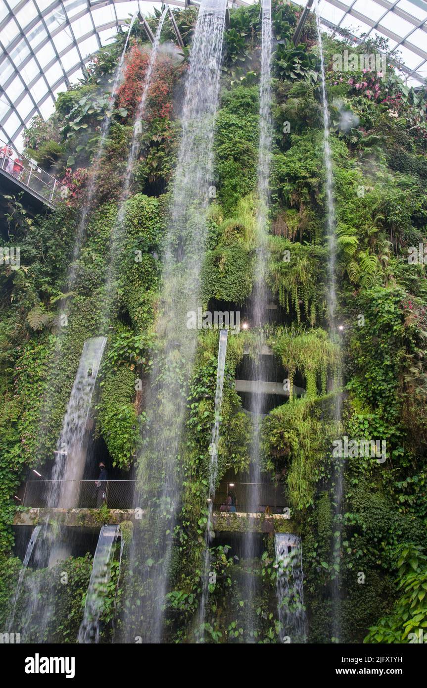 Cloud Forest biodome at Gardens by the Bay, Singapore Stock Photo