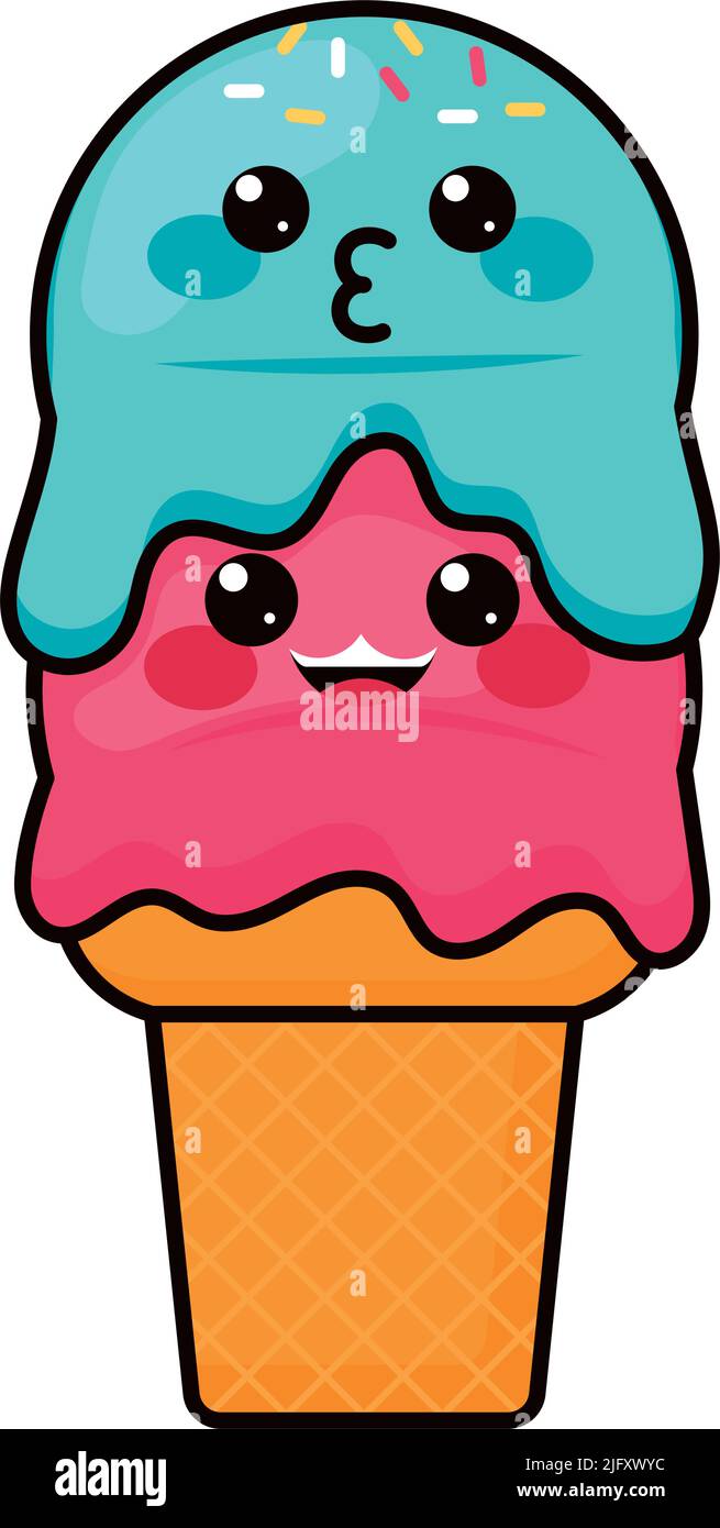 Kawaii Ice Cream Stock Vector Image And Art Alamy 8844