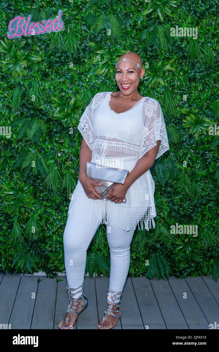 Monica Hughes-Murphy attends the July 3rd Patriotic Sunset Soiree at a private residence in Southampton, NY on July 3, 2022. (Photo by David Warren /Sipa? USA) Stock Photo