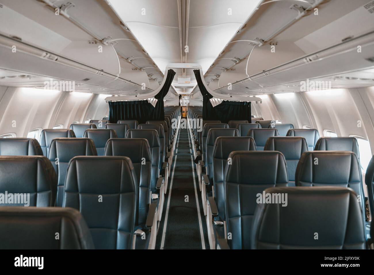 Commercial aircraft cabin rows hi-res stock photography and images - Alamy
