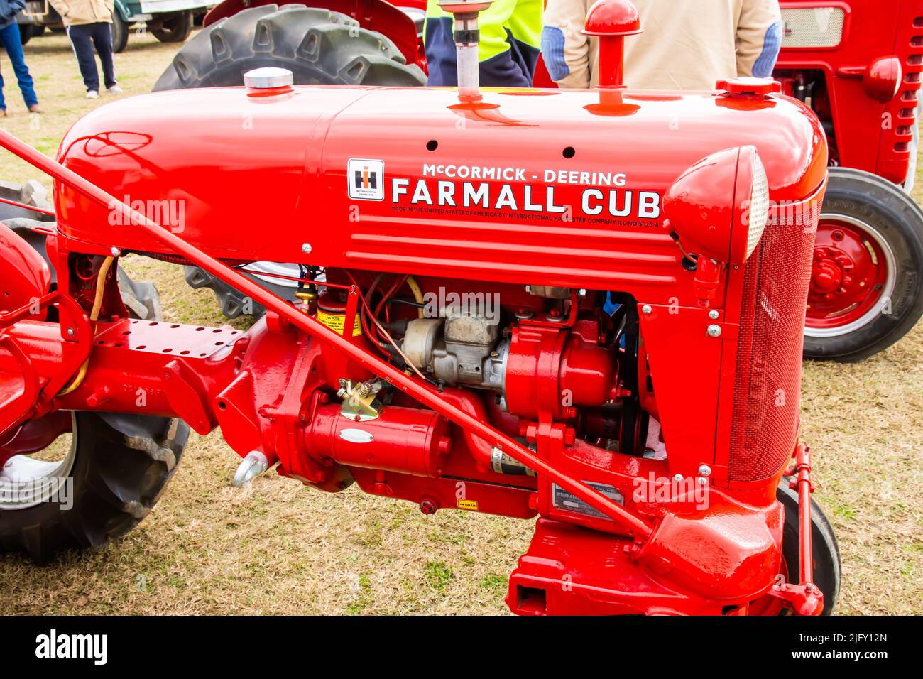 A Restored International Harvester McCormick Farmall Cub Tractor Stock Photo