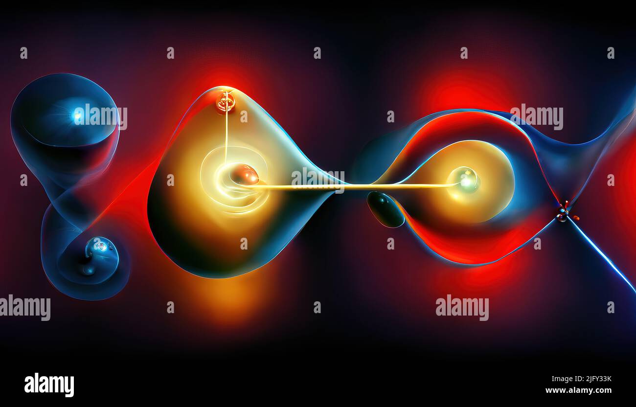 Quantum mechanics, conceptual illustration Stock Photo - Alamy