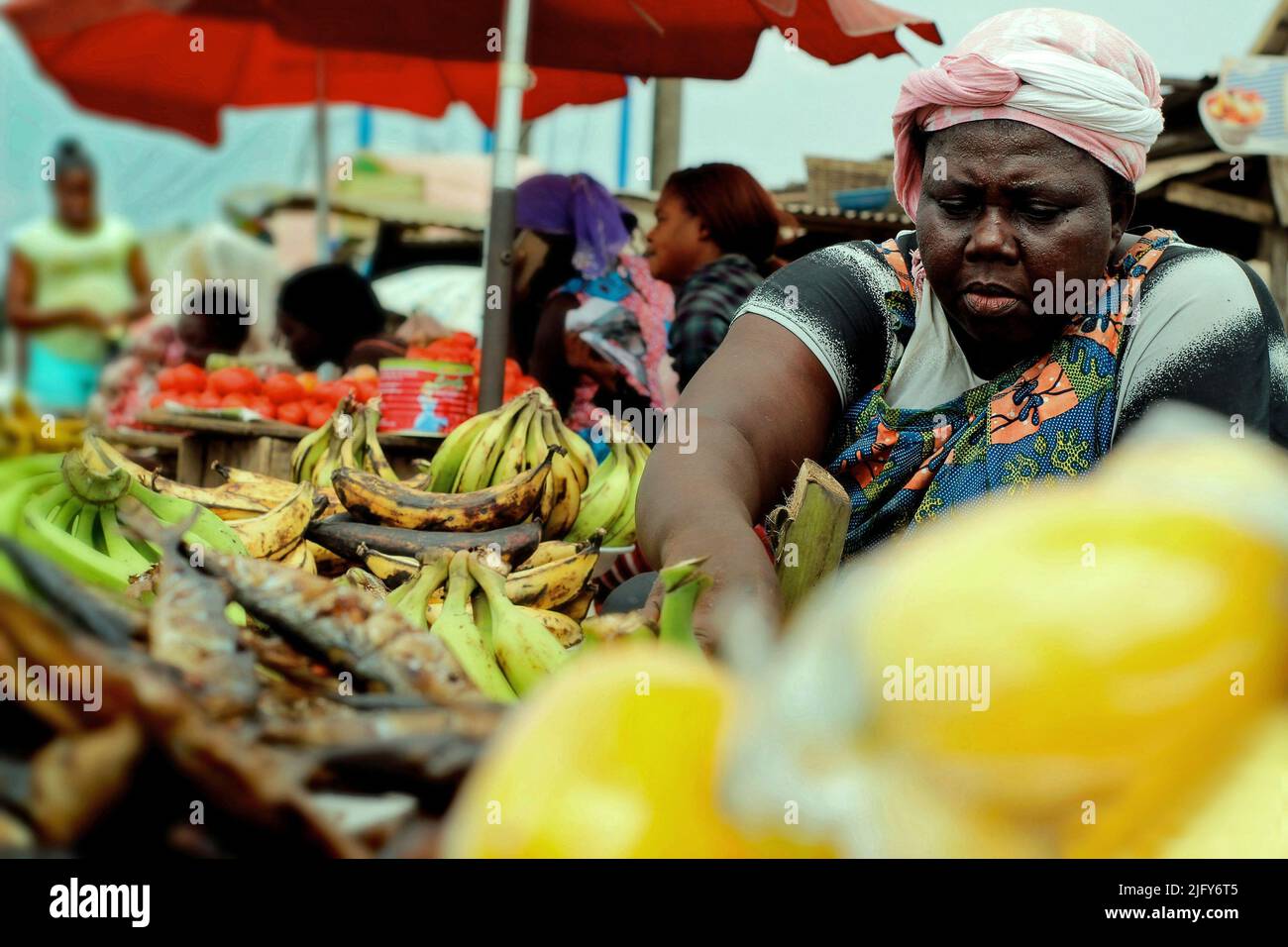 Market in Ghana Stock Photo