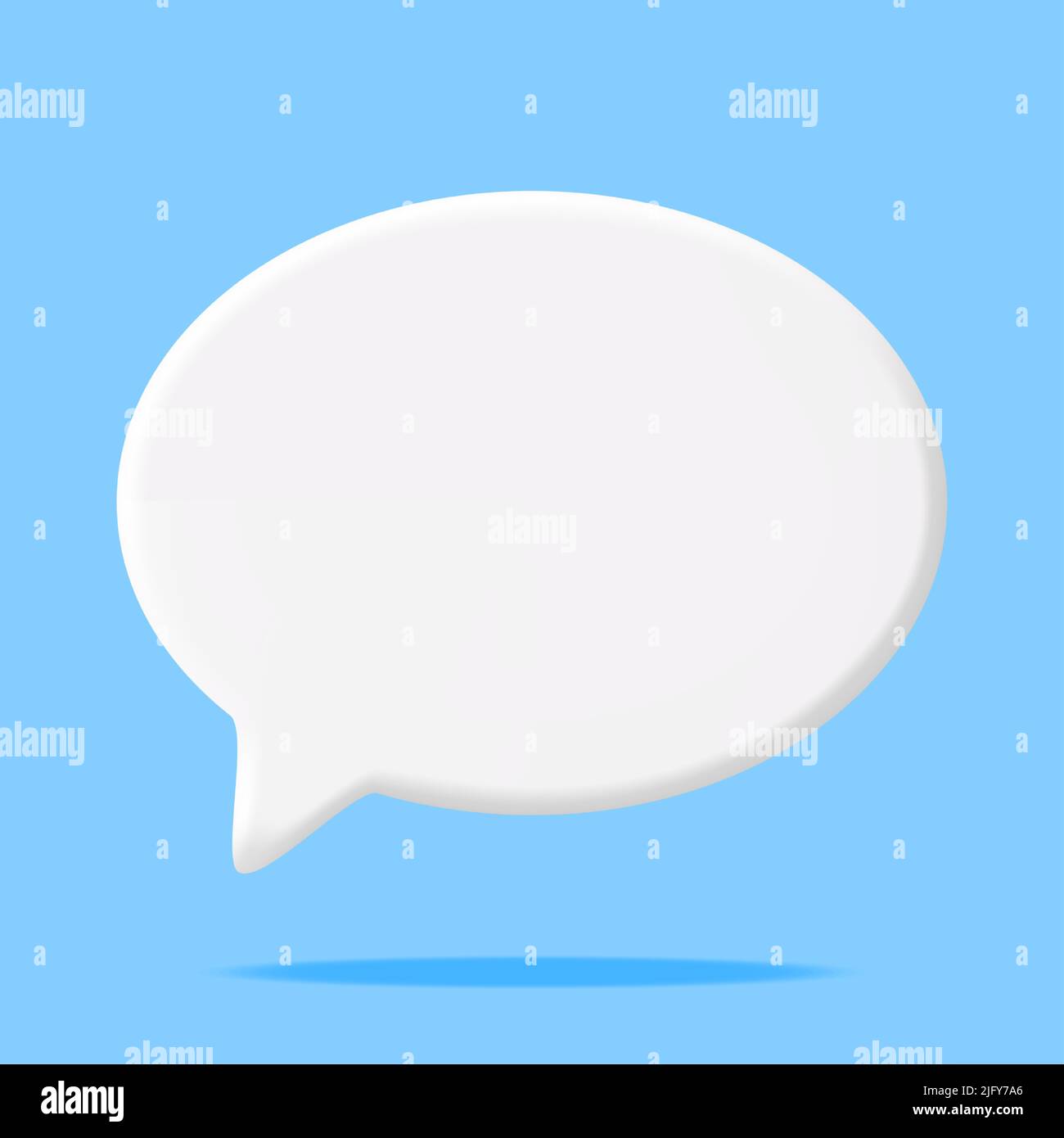 3D White Blank Speech Bubble Isolated Stock Vector Image & Art - Alamy