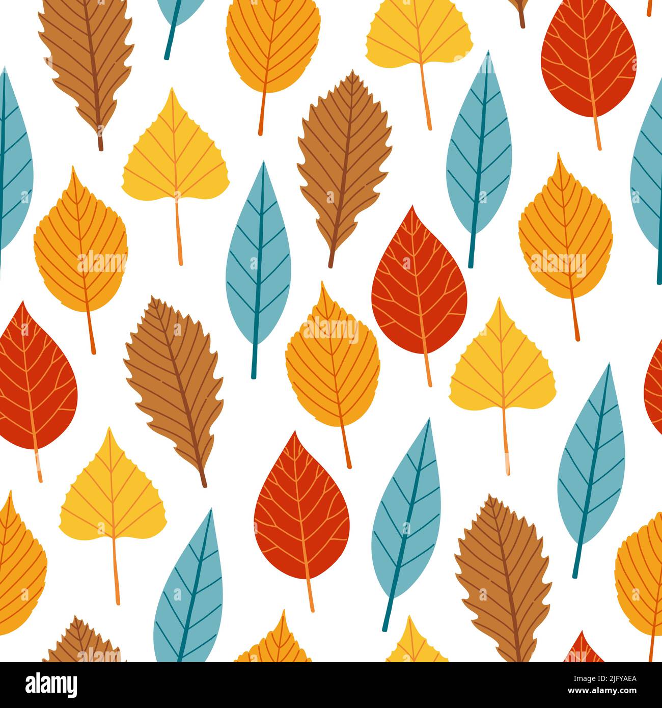 Autumn leaves and branches seamless pattern vector Stock Vector Image ...