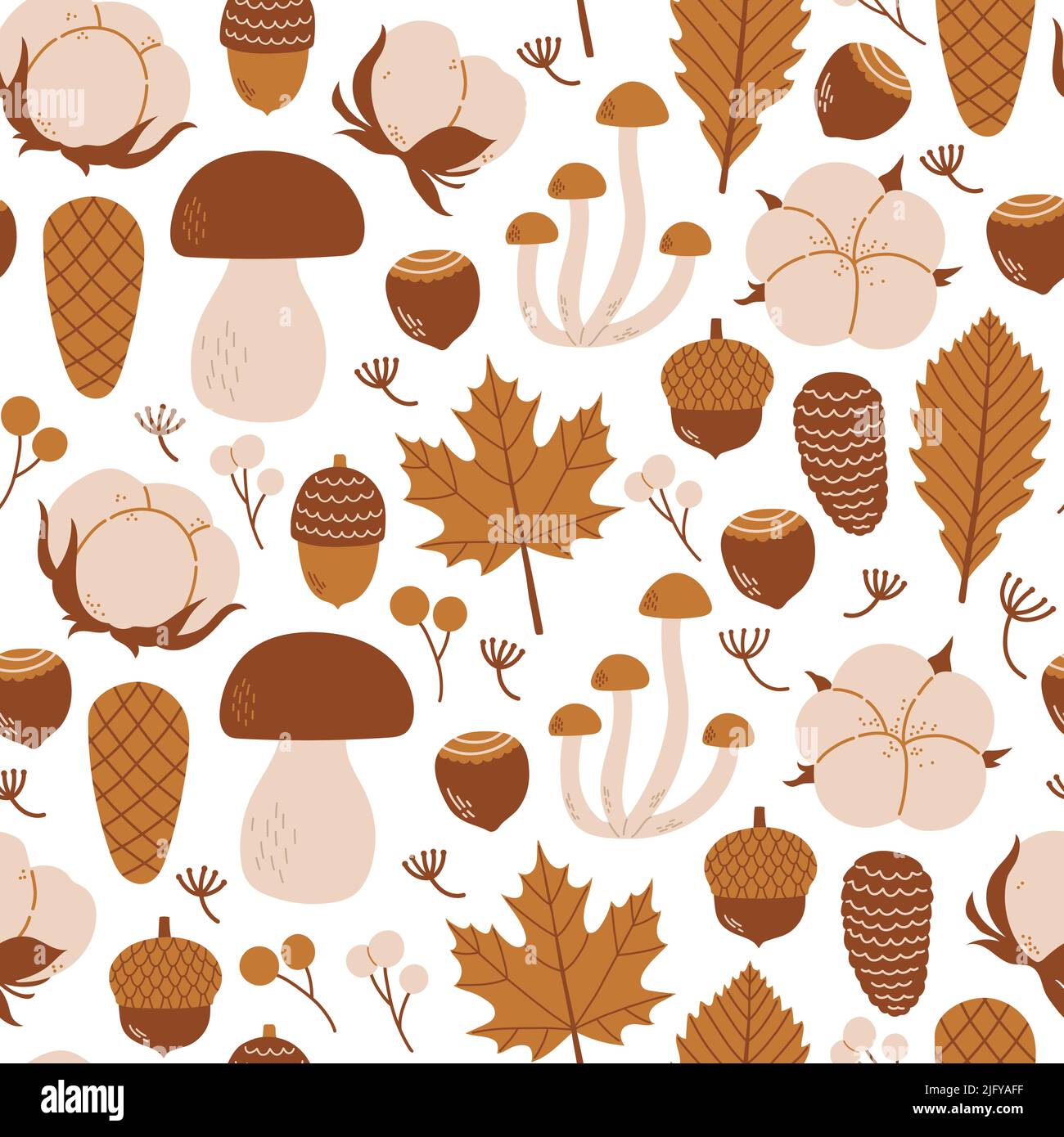 Autumn leaves and branches seamless pattern vector Stock Vector Image ...