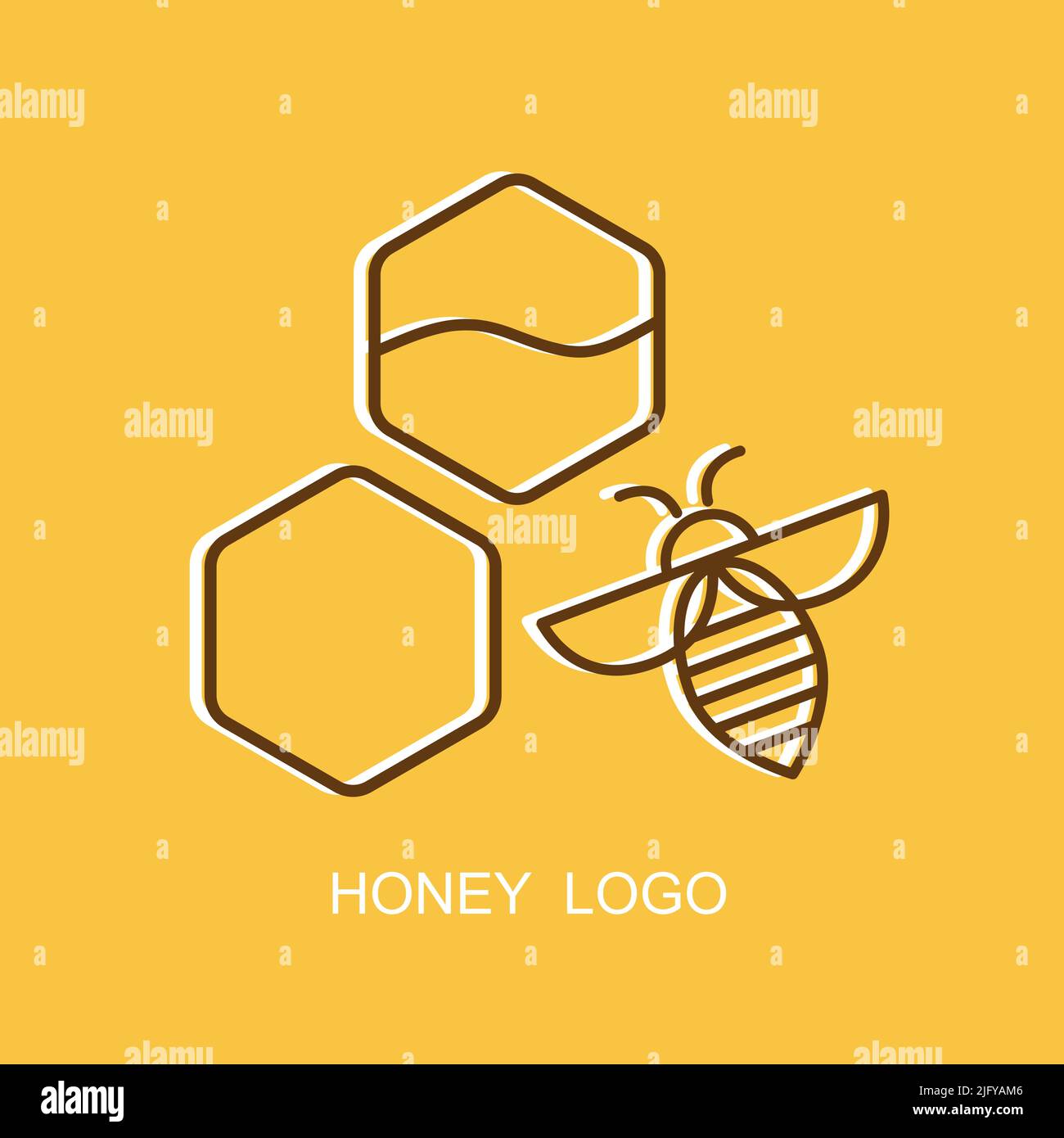 Honey Company Logo. Bee Emblem Design Stock Vector Image & Art Alamy