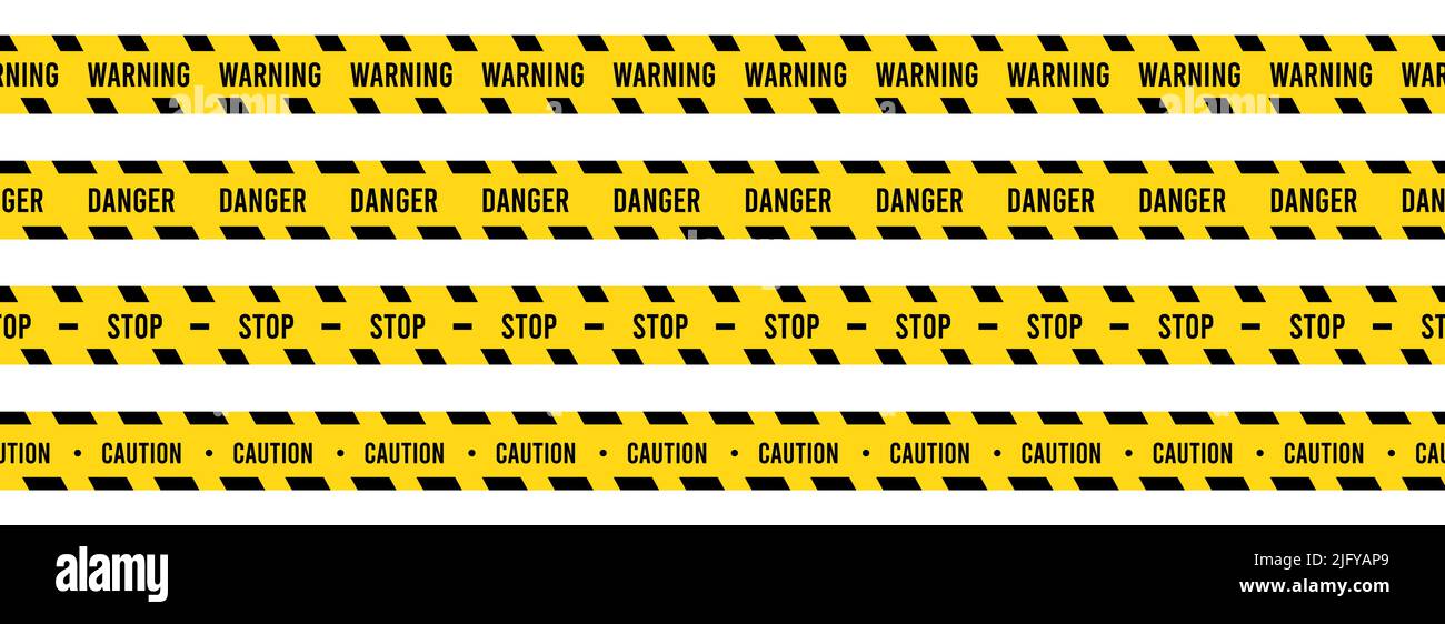 Caution, safety tape. Yellow, black stripe danger tape for atterntion
