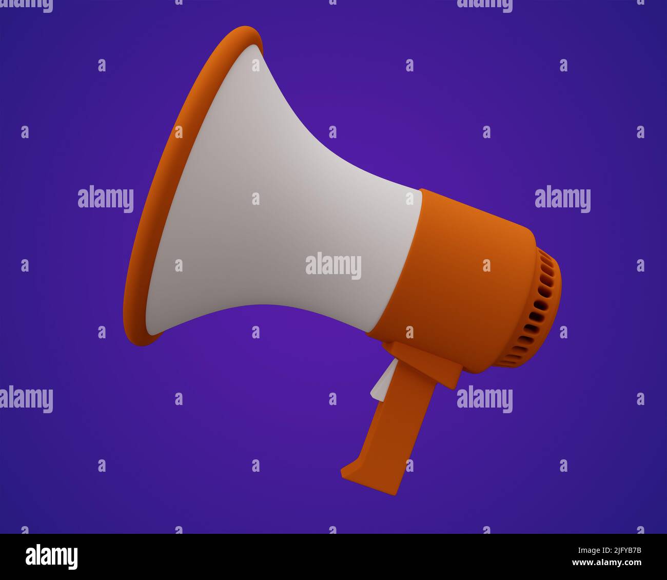 Megaphone Speaker 3d render Abstract design element Minimalist concept ...