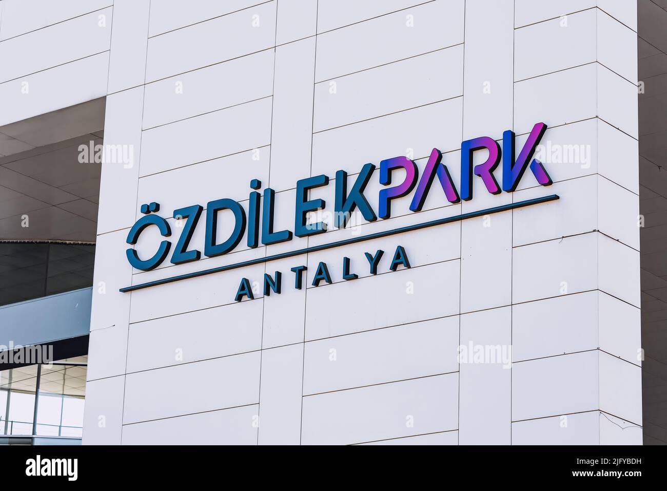 30 May 2022, Antalya, Turkey: Ozdilek Park shopping Mall in Antalya. Popular market place and commerce Stock Photo