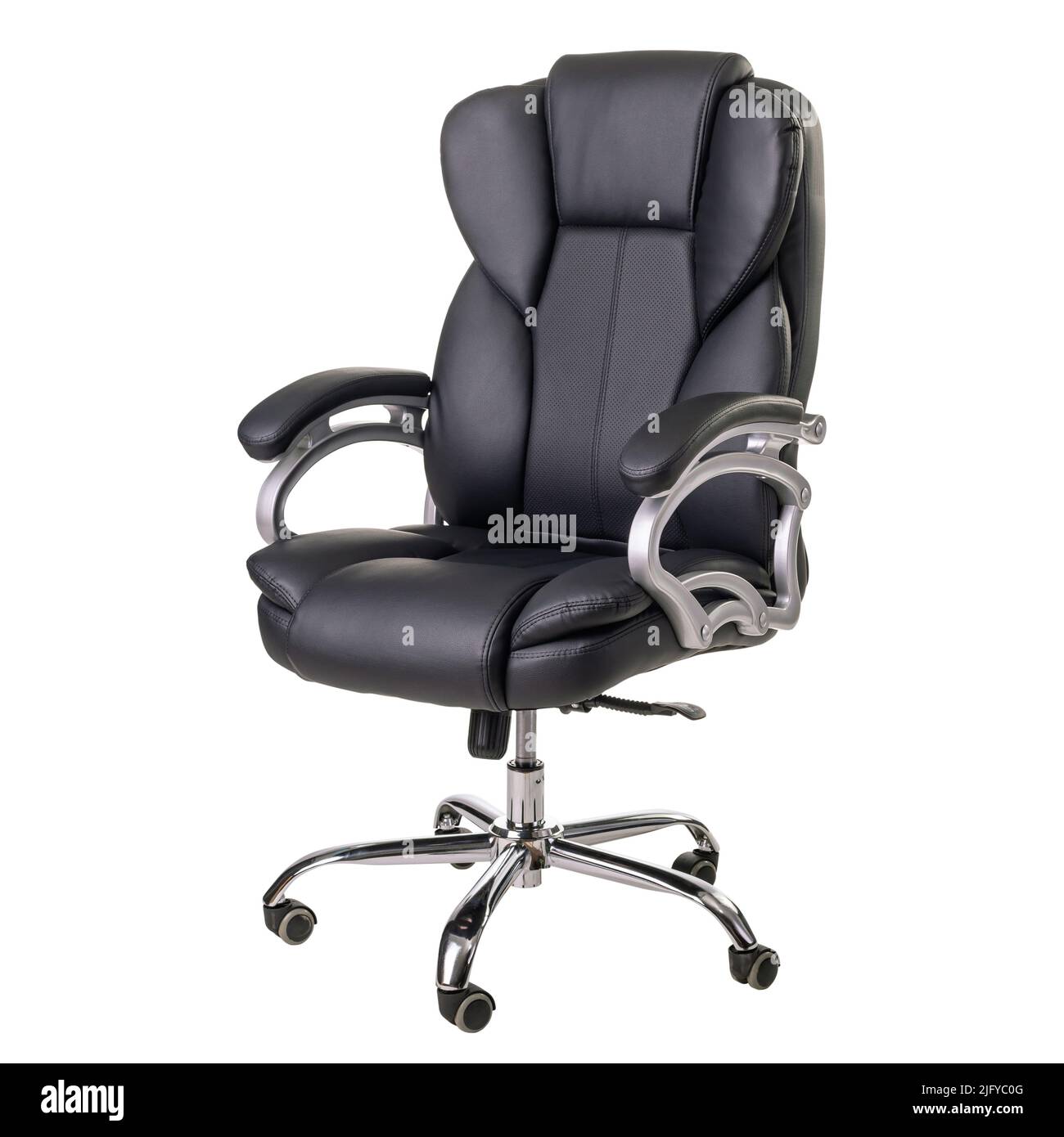 New black office healthy chair isolated on white background Stock Photo