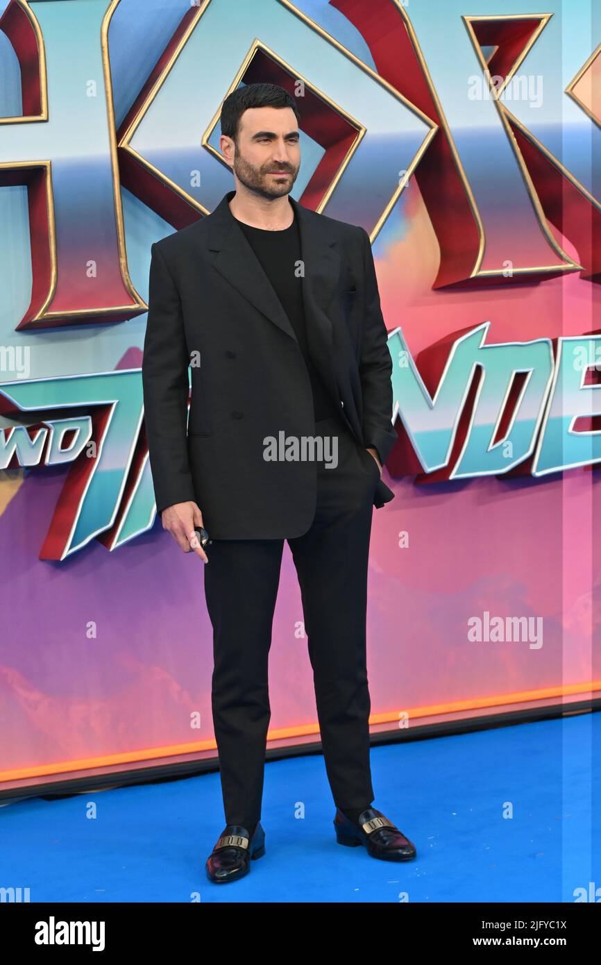 Brett Goldstein arrives at the Marvel Studios' an exclusive gala screening of Thor: Love And Thunder, Leicester Square, London, UK. - 5 July 2022. Stock Photo