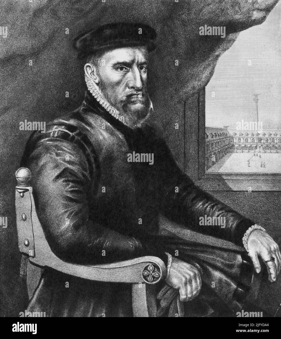 Sir Thomas Gresham the Elder (c1519-1579). After Anthonis Mor (c1517-1577). English merchant and financier, who in 1565 founded the Royal Exchange in the City of London. Stock Photo