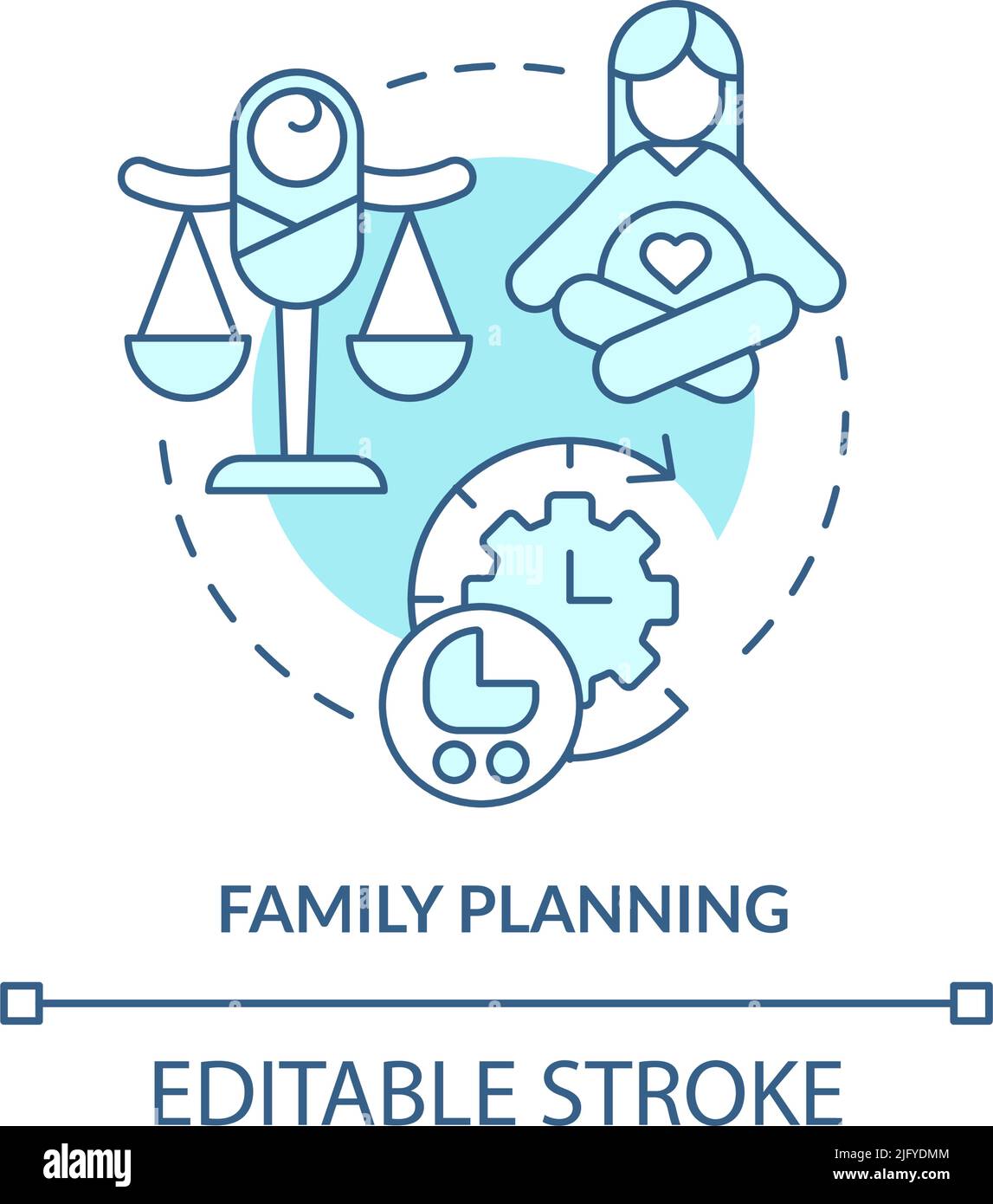 Family planning turquoise concept icon Stock Vector Image & Art Alamy