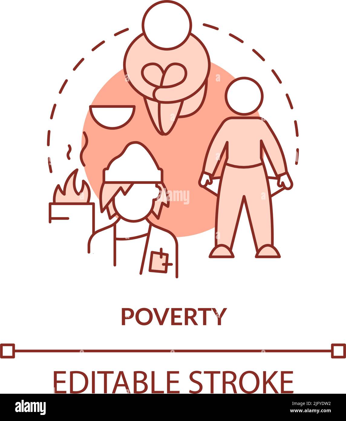 Poverty terracotta concept icon Stock Vector Image & Art - Alamy