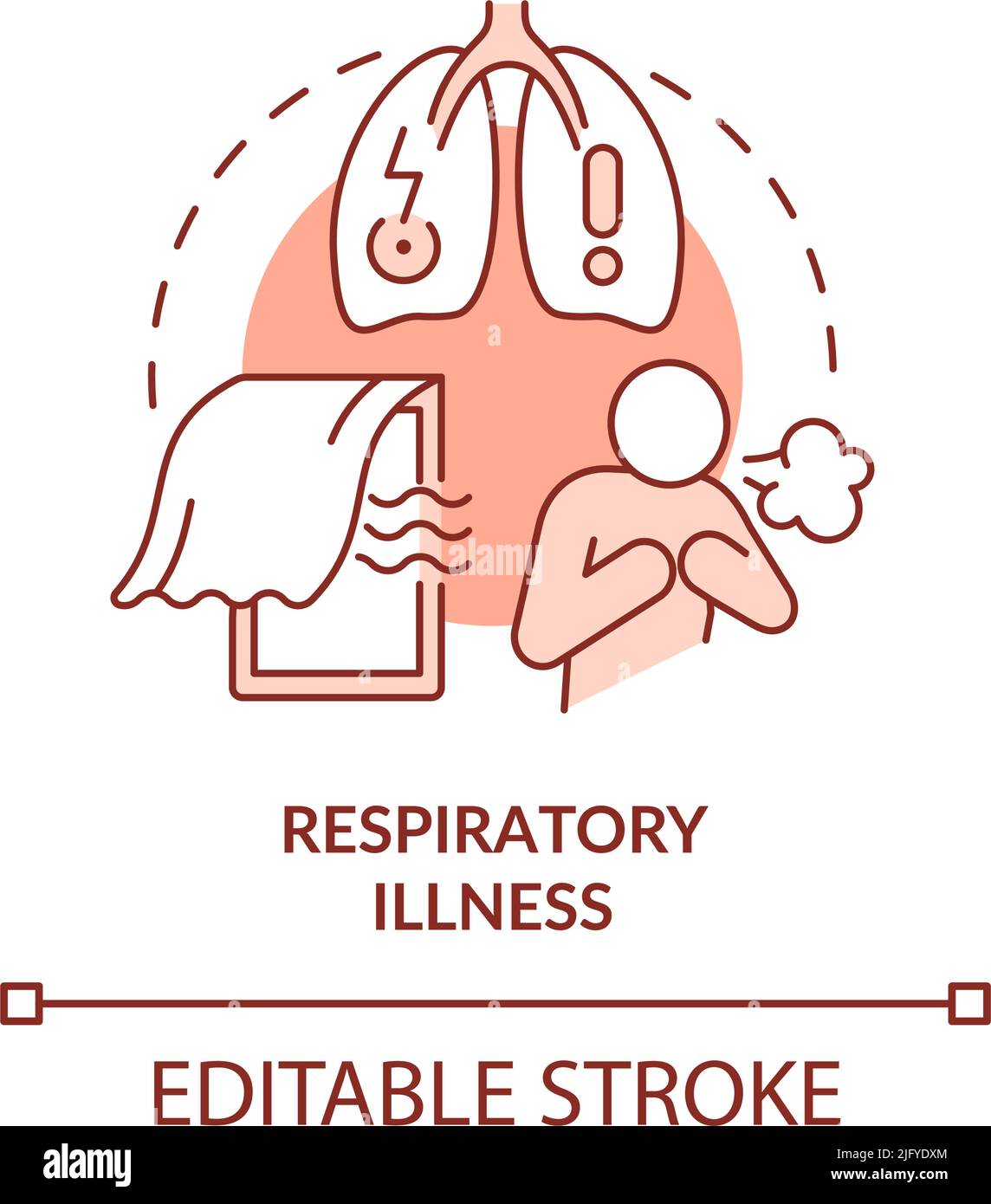 Respiratory illness terracotta concept icon Stock Vector Image & Art ...