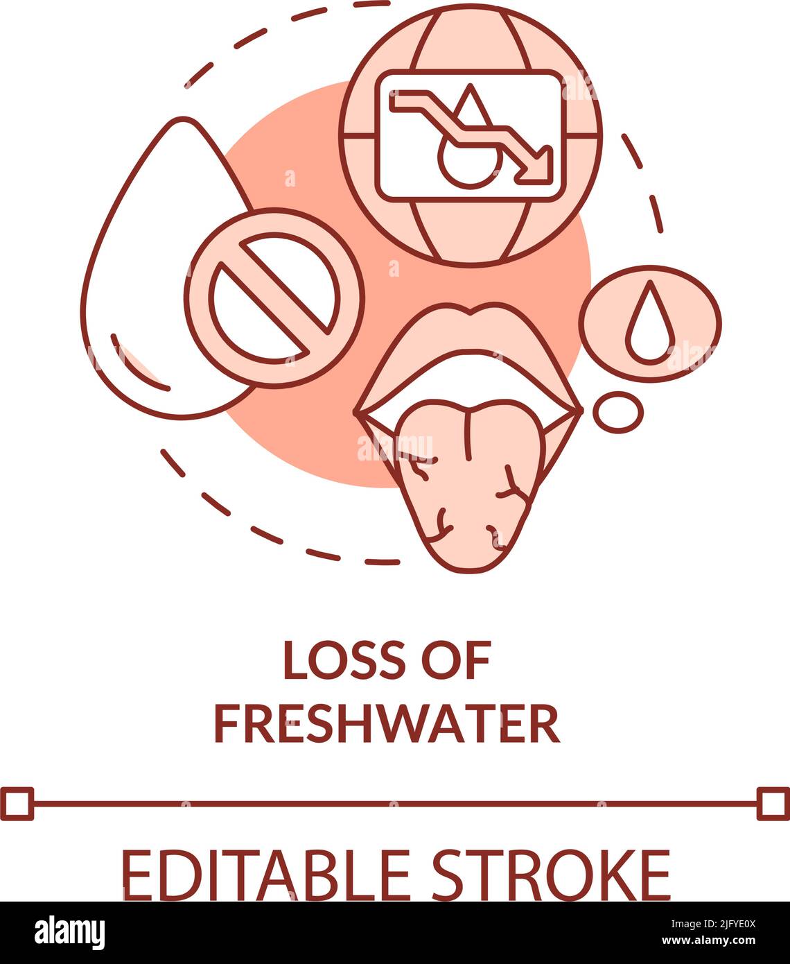 Loss of freshwater terracotta concept icon Stock Vector Image & Art - Alamy