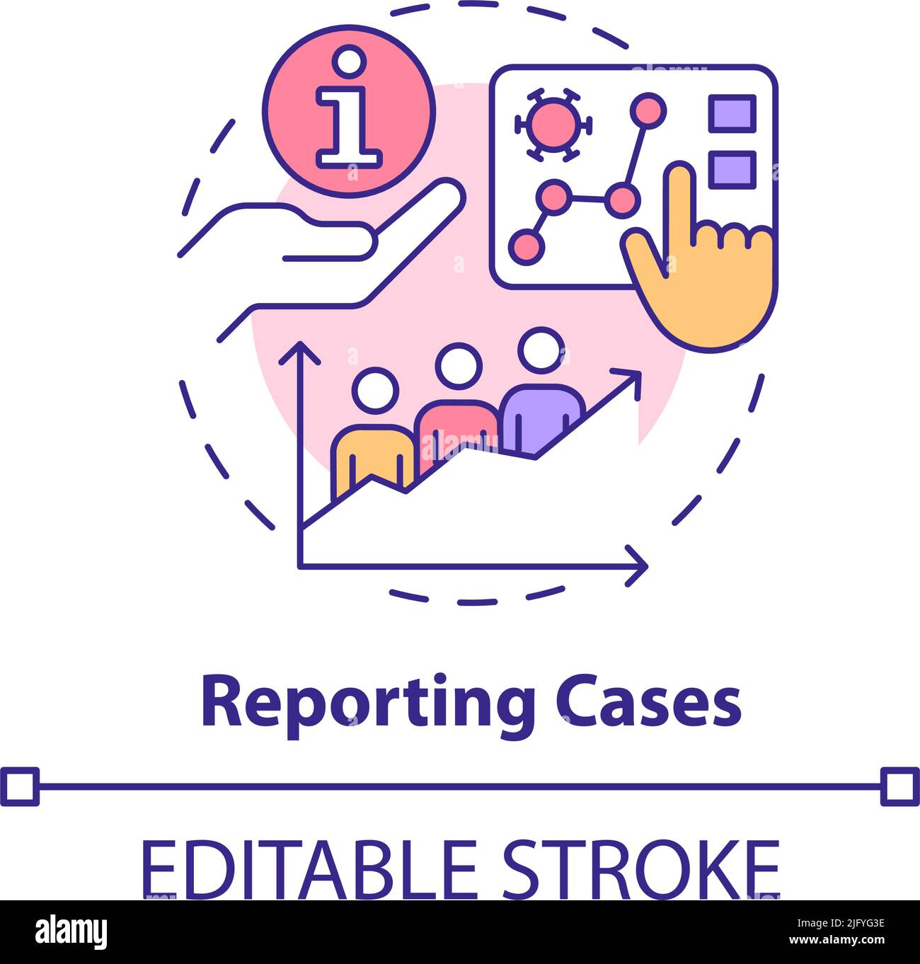 Reporting cases concept icon Stock Vector Image & Art Alamy