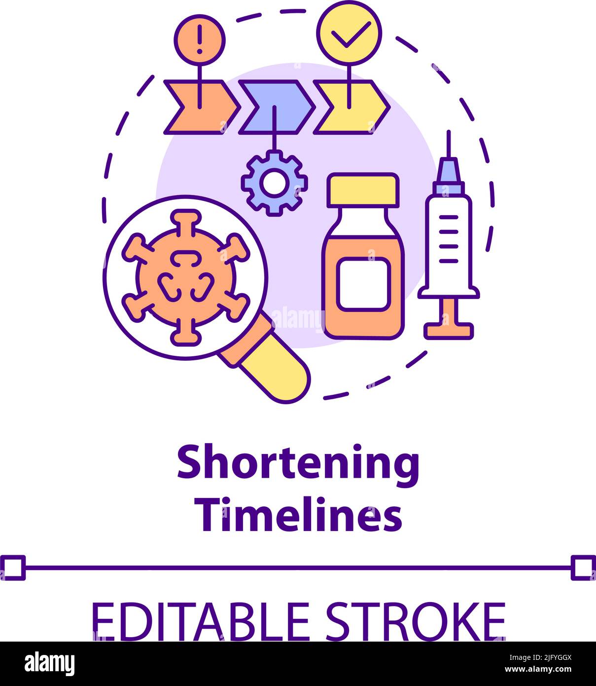 Shortening timelines concept icon Stock Vector Image & Art Alamy