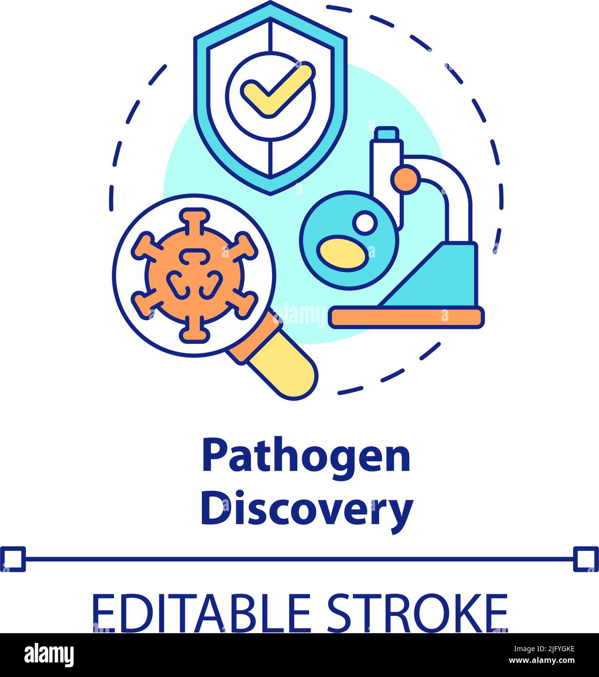 Pathogen discovery concept icon Stock Vector Image & Art - Alamy