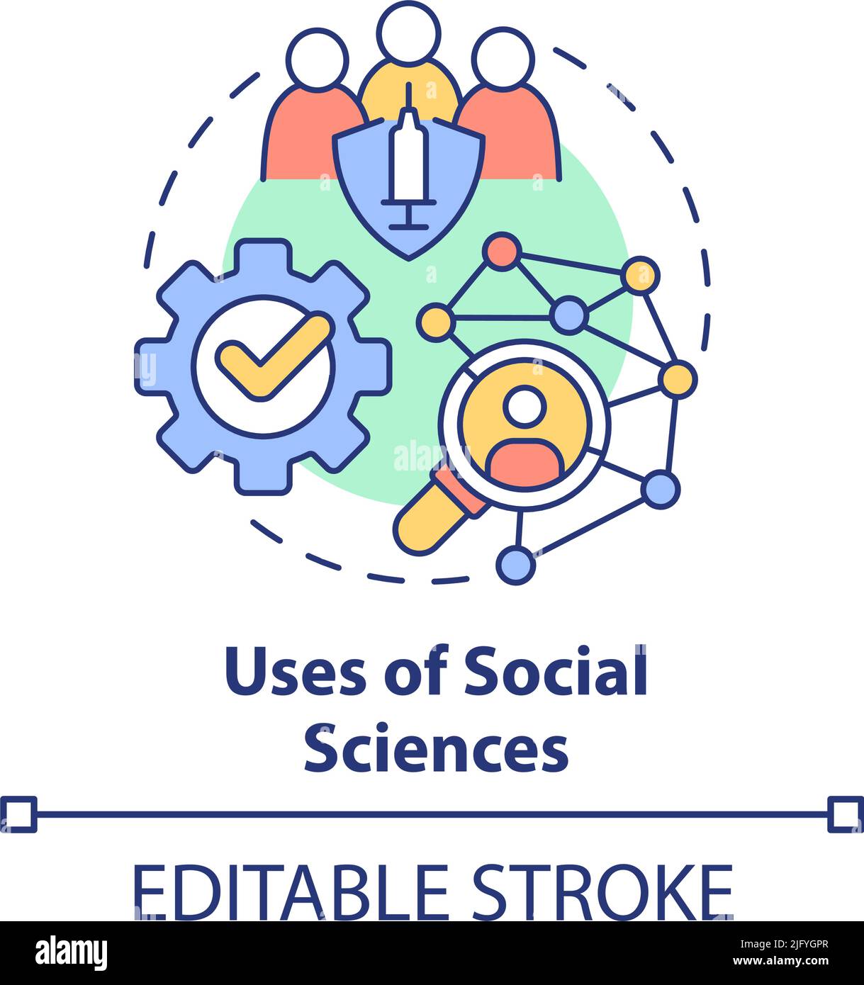 Uses of social sciences concept icon Stock Vector Image & Art Alamy