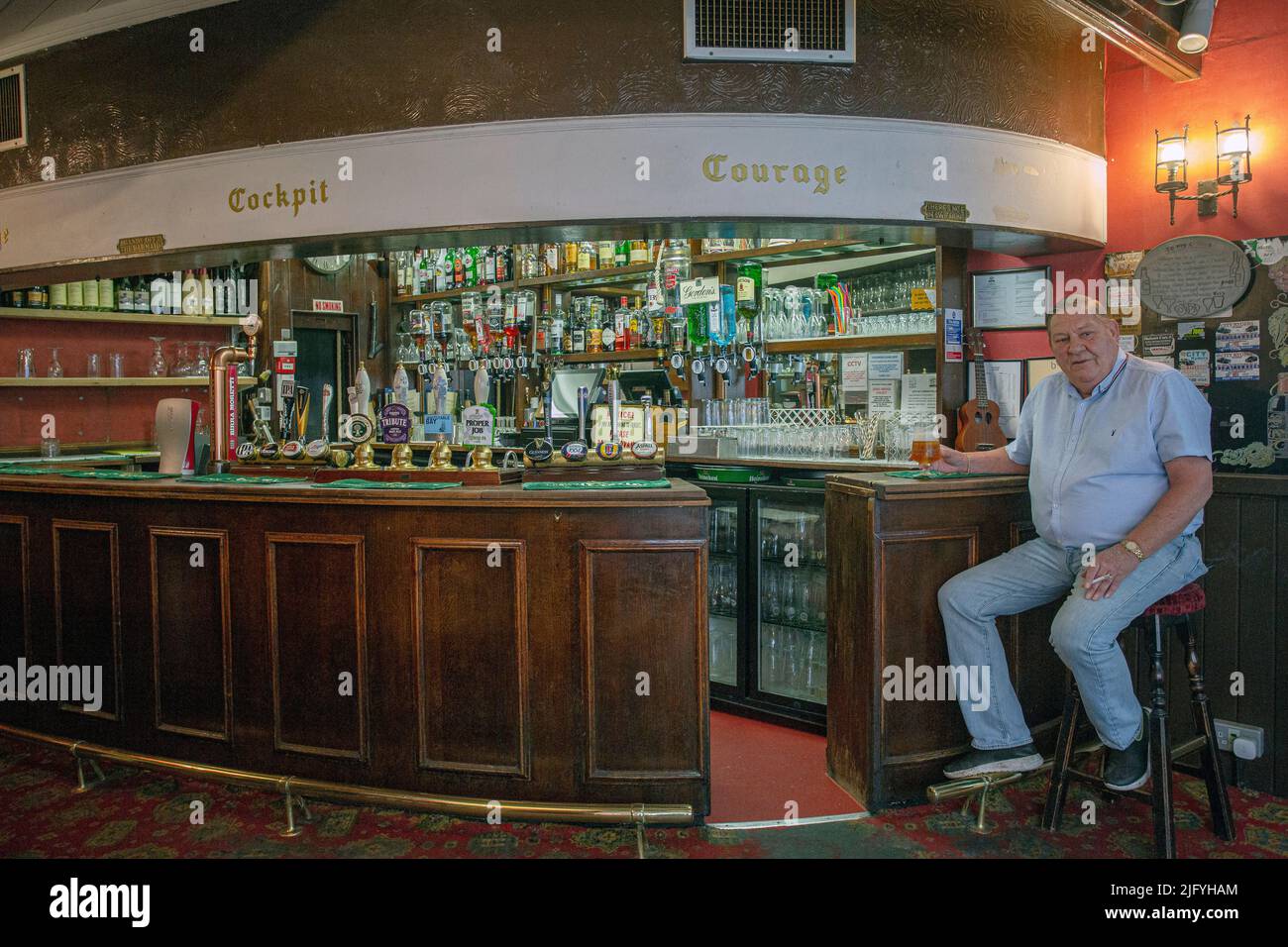 Dave Cook landlord of The Cockpit pub St Andrew's Hill in the City of