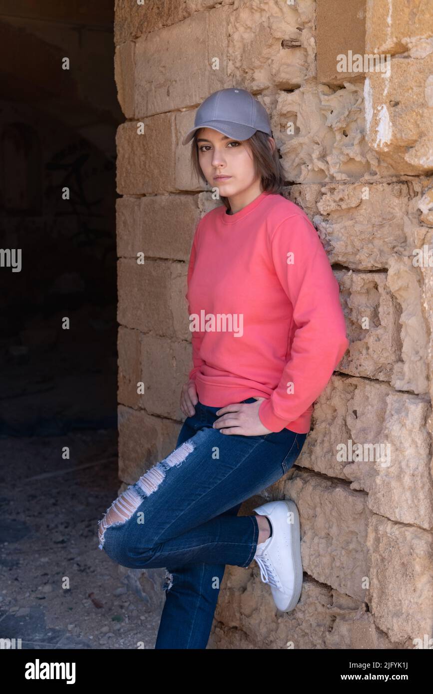 Short hair wearing cap hi-res stock photography and images - Alamy