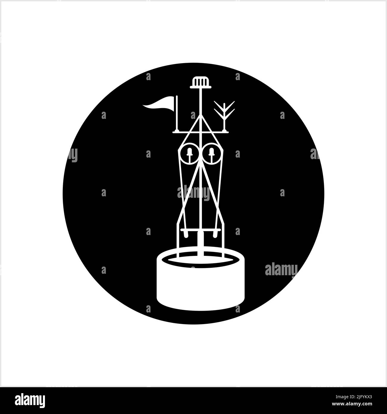 Buoy Icon, Float Buoy Icon Vector Art Illustration Stock Vector Image ...