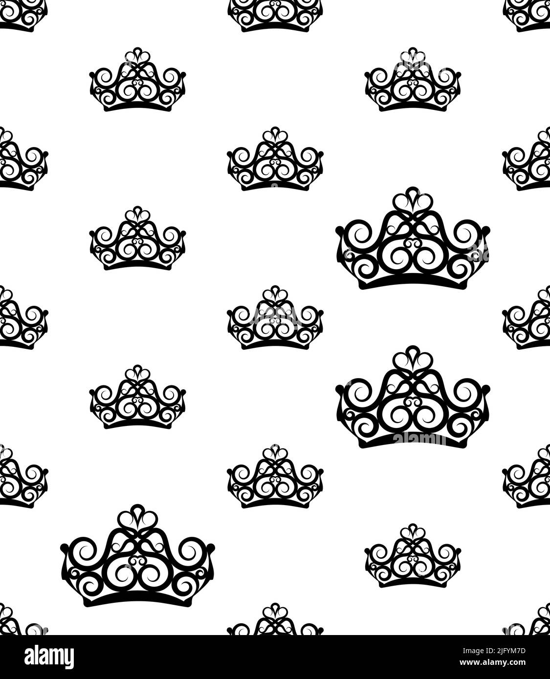 Crown Icon Seamless Pattern, Crown Vector Art Illustration Stock Vector ...